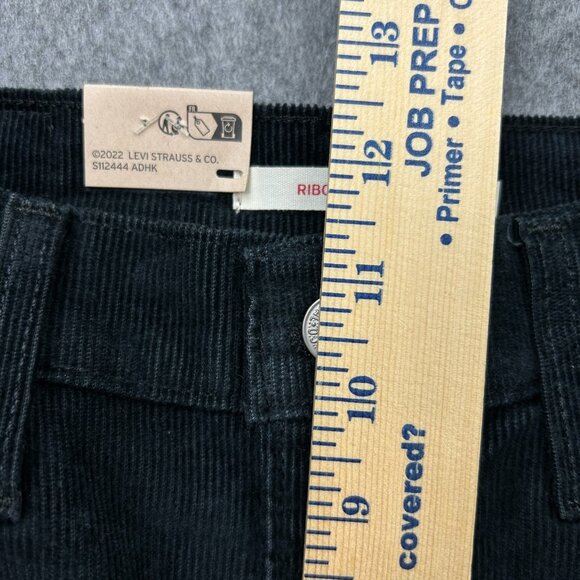Levi's Ribcage Bell Flare High Waist Corduroy Pants Women's Size 26 Black NWT - Picture 12 of 15